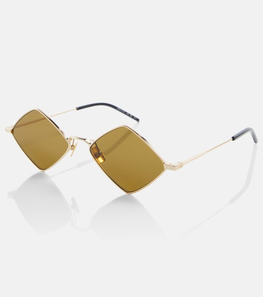 Saint Laurent Sl 302 Lisa Diamond-shaped Sunglasses In Brown