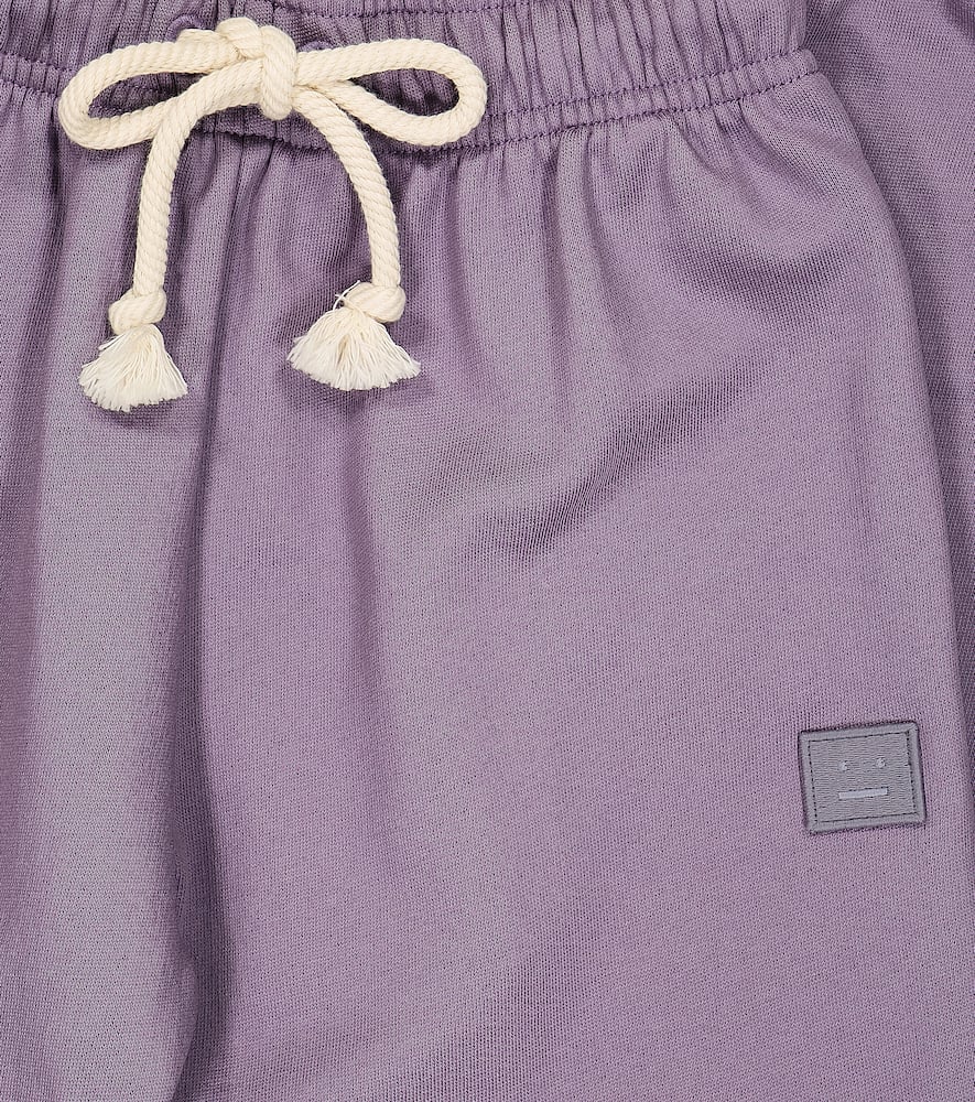 Acne Studios Mini Frack Face Cotton Sweatpants In Faded Purple