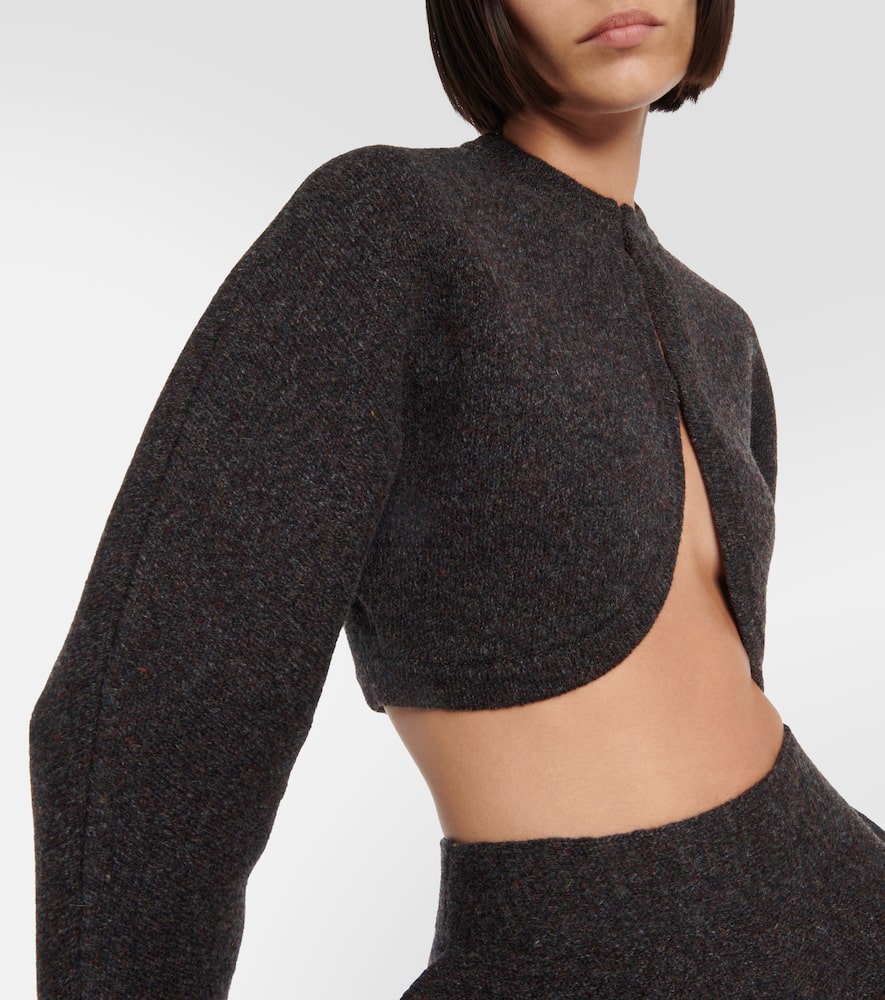 Alaïa Wool-blend Shrug In Black