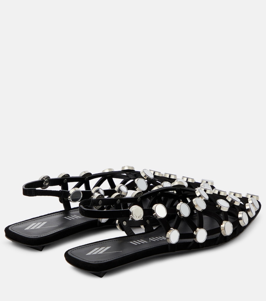  The Attico The Attico Verzierte Slingback-ballerinas Grid 