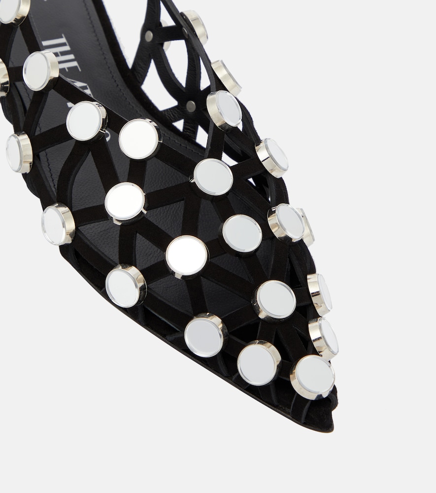  The Attico The Attico Verzierte Slingback-ballerinas Grid 