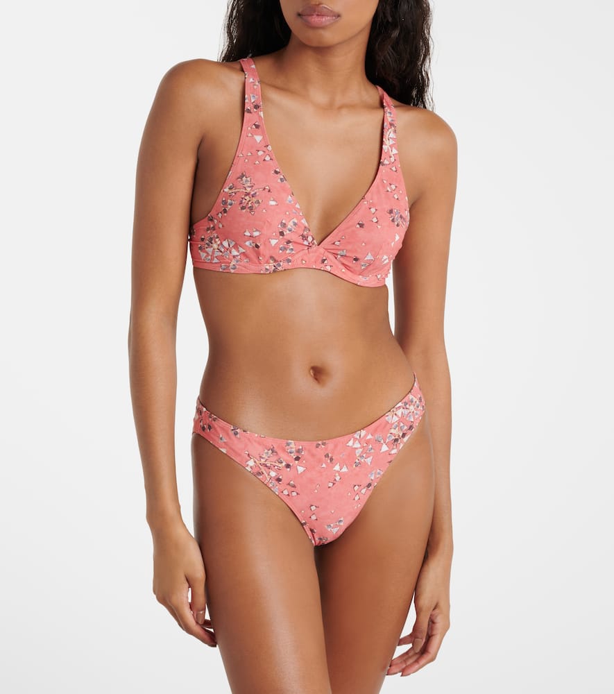 Shop Isabel Marant Saly Printed Bikini Bottoms In Pink