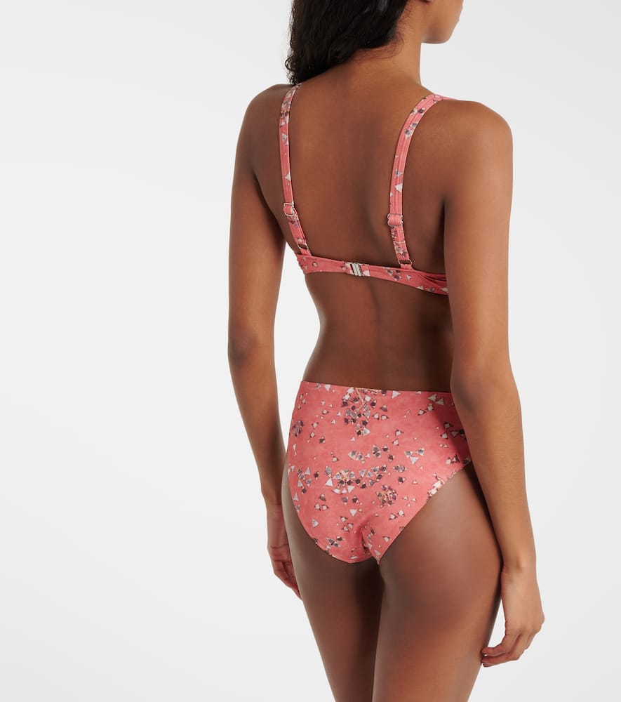 Shop Isabel Marant Saly Printed Bikini Bottoms In Pink