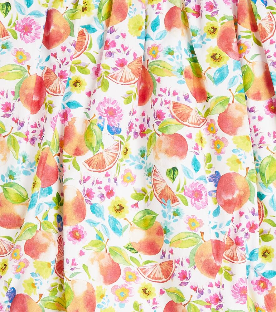 La Coqueta Baby Isadora Cotton Onesie In Orange Floral