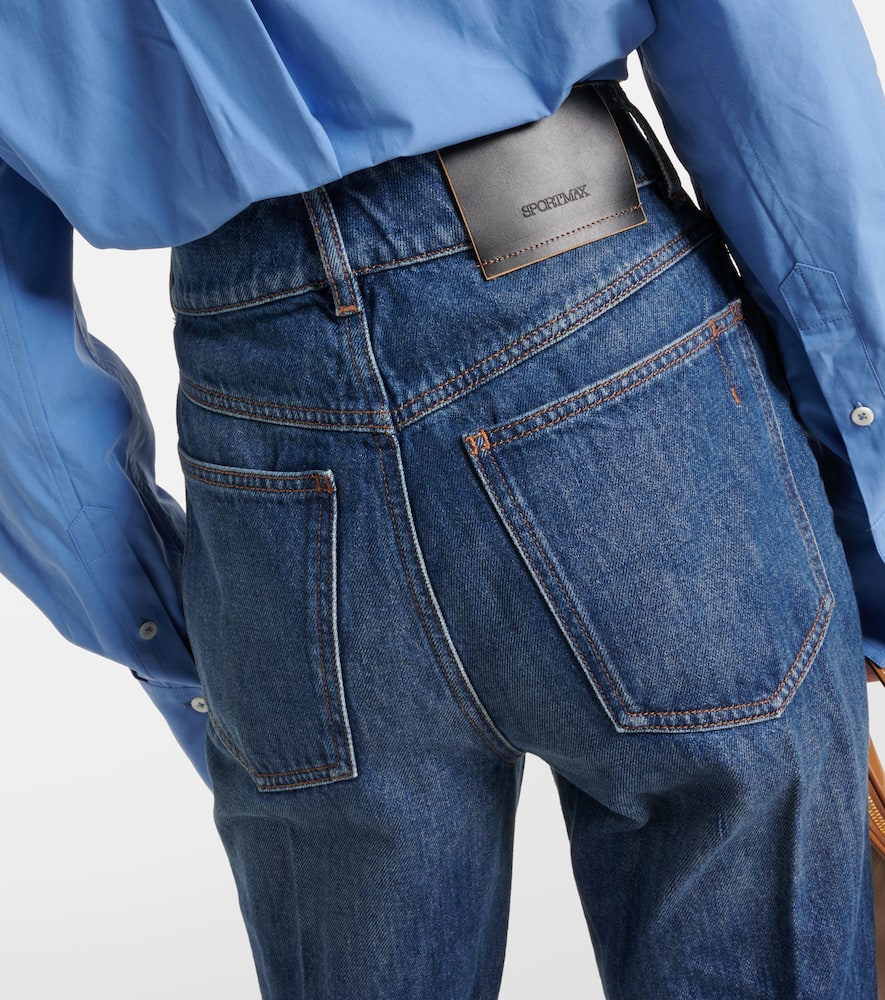 Sportmax Robinia Blue Cotton Jeans In Blue