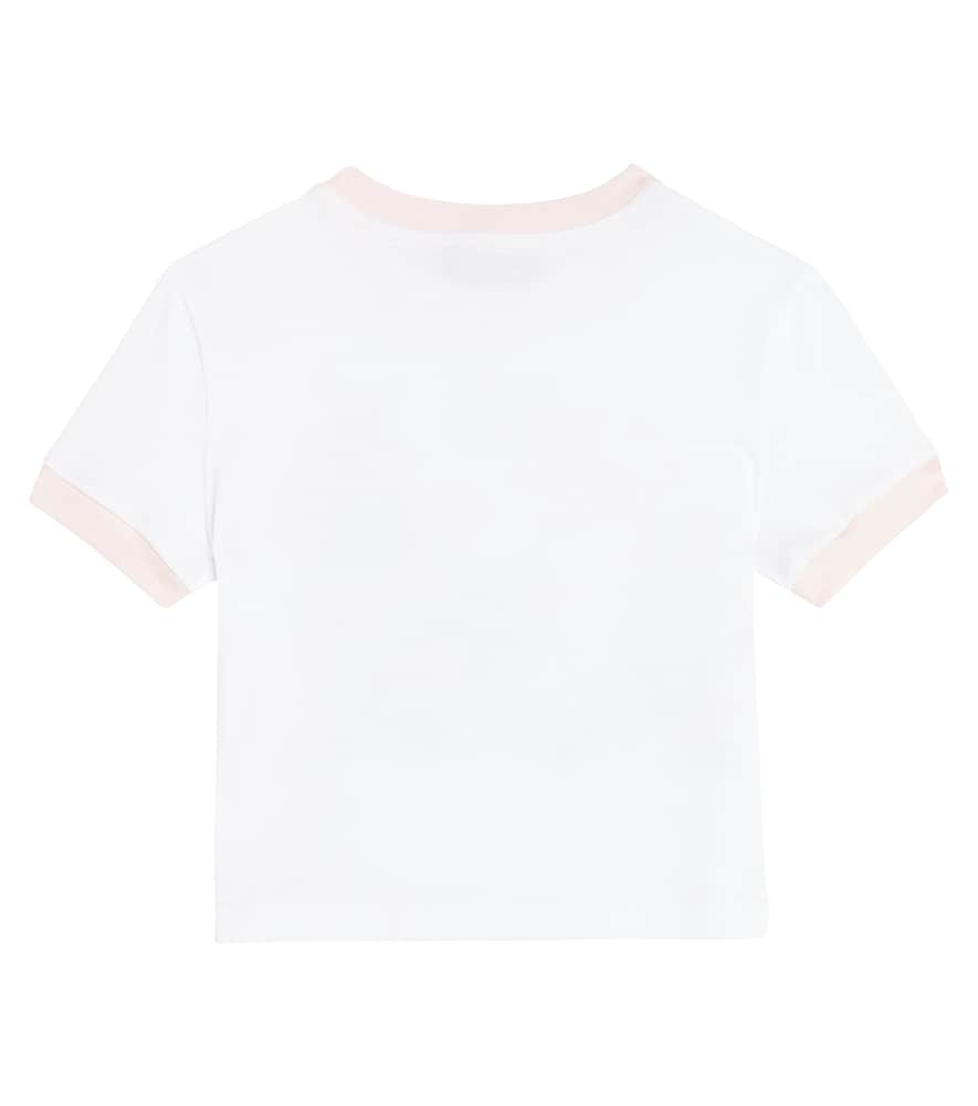Dolce & Gabbana Capri Dg Printed Cotton Jersey T-shirt In White
