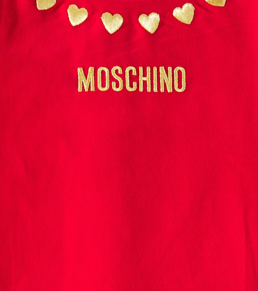  Moschino Kids Moschino Kids Besticktes Kleid Aus Baumwollsamt 