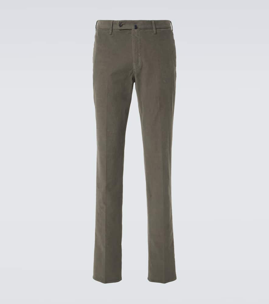 Cotton corduroy straight pants