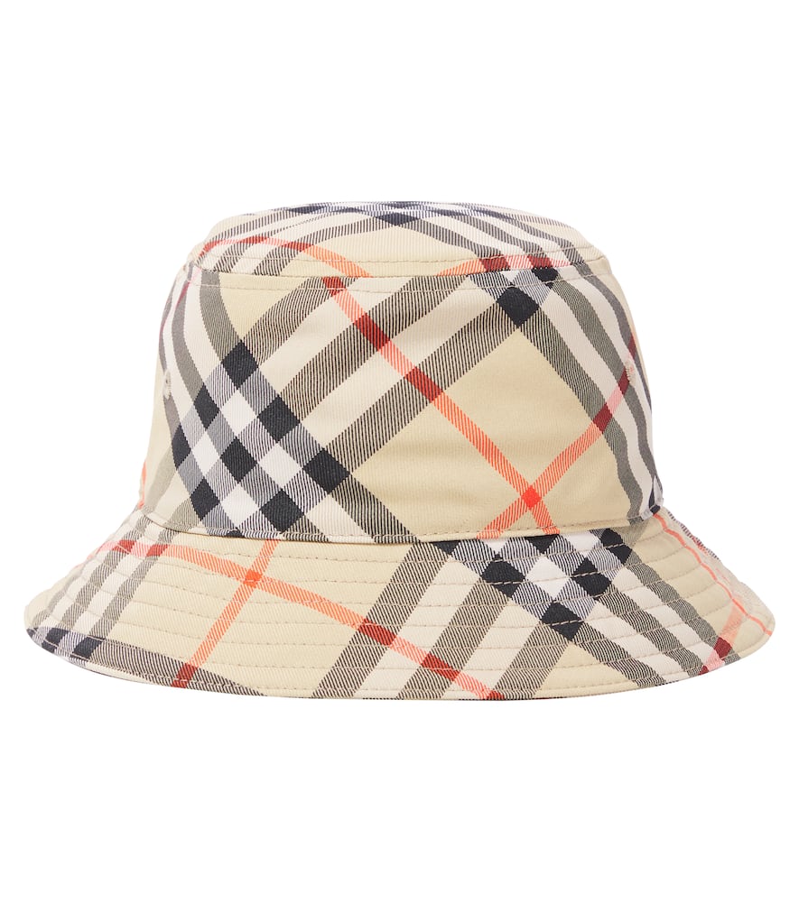 Burberry Check Twill Bucket Hat Kids In Brown