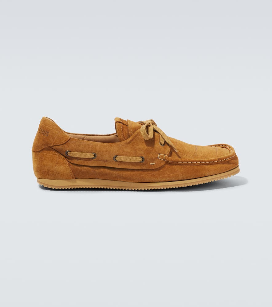 Batto croc-effect suede boat shoes