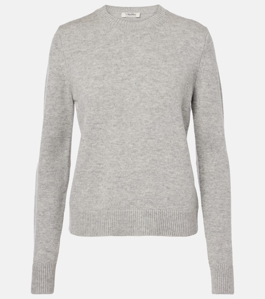 S Max Mara Fedora Wool And Cashmere Sweater In Silver