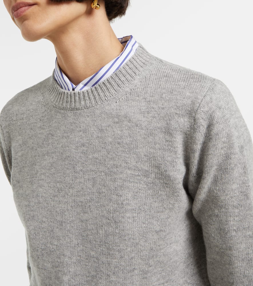 S Max Mara Fedora Wool And Cashmere Sweater In Silver