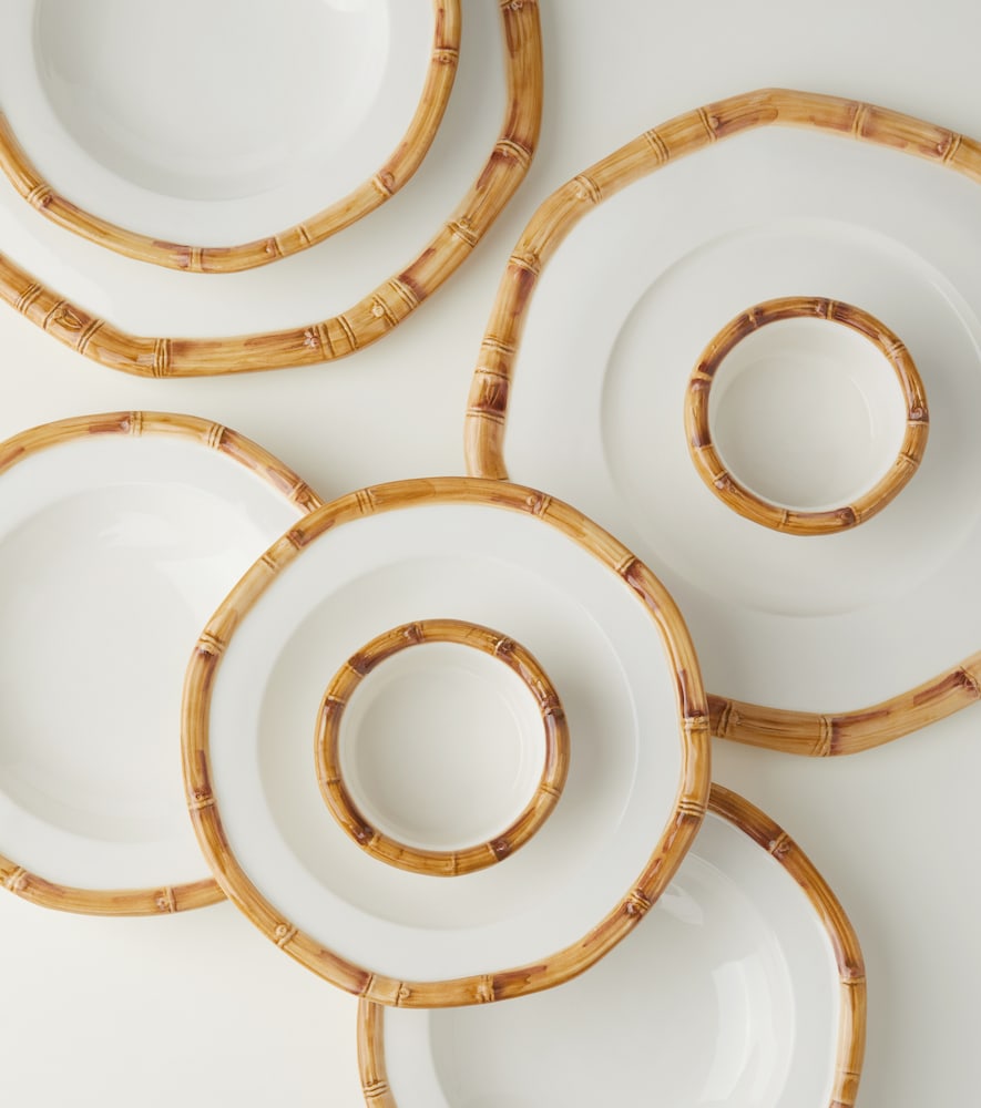  Les-ottomans Les-ottomans Set Bamboo Aus Zwei Platztellern 