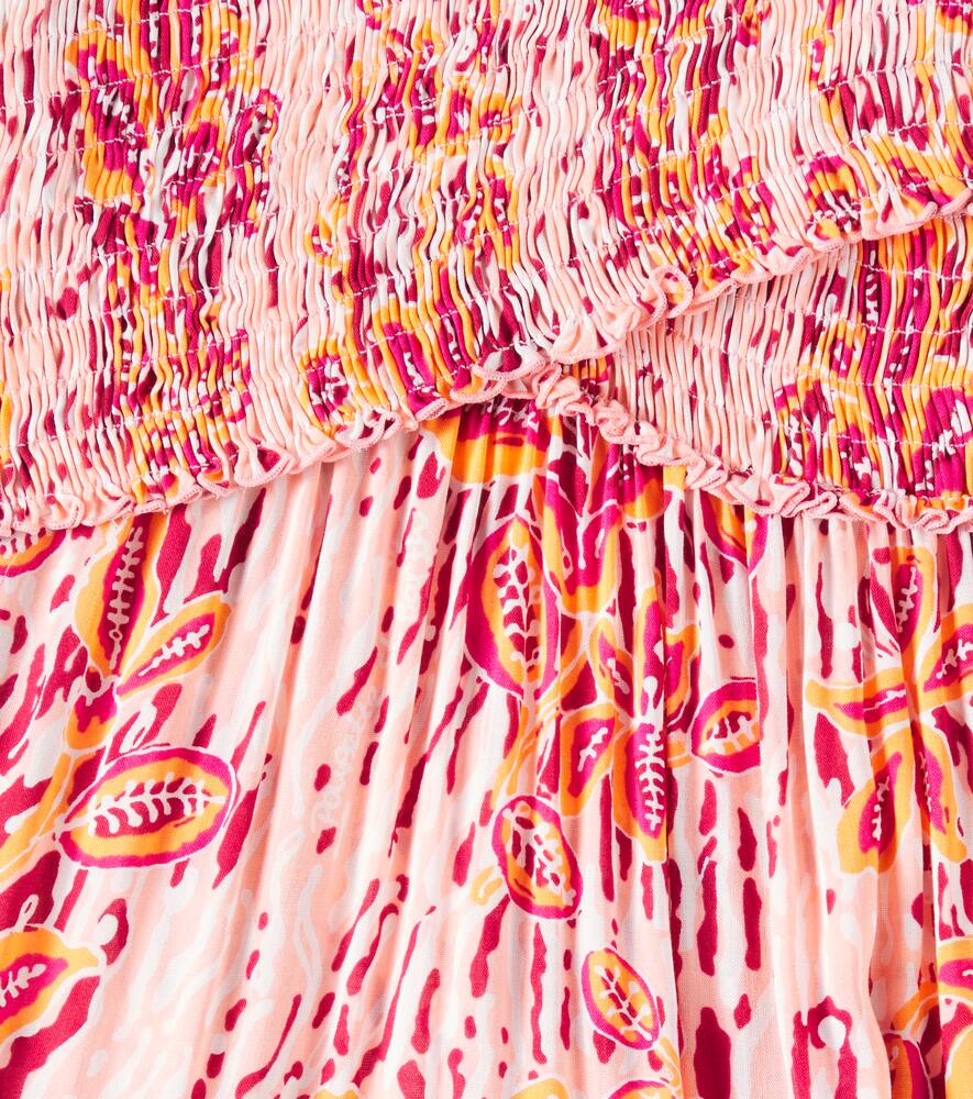 Poupette St Barth Soledad Shirred Dress In Pink