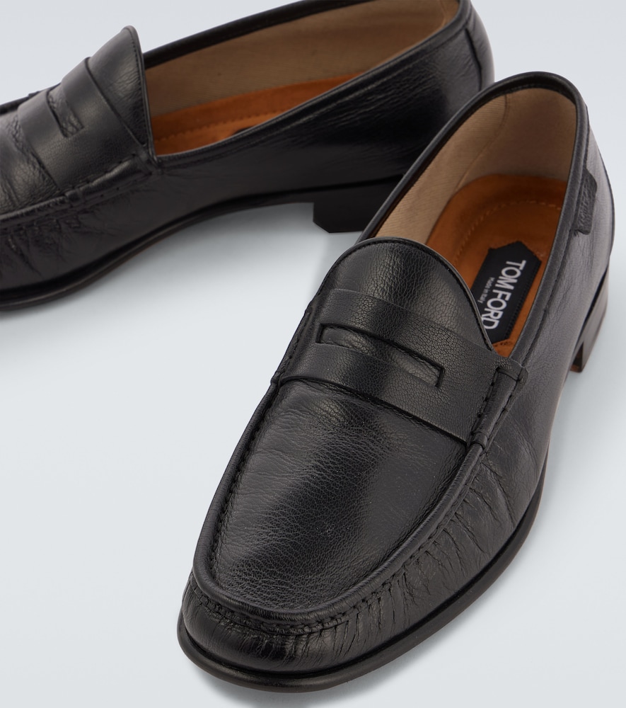  Tom Ford Tom Ford York Leather Penny Loafers 