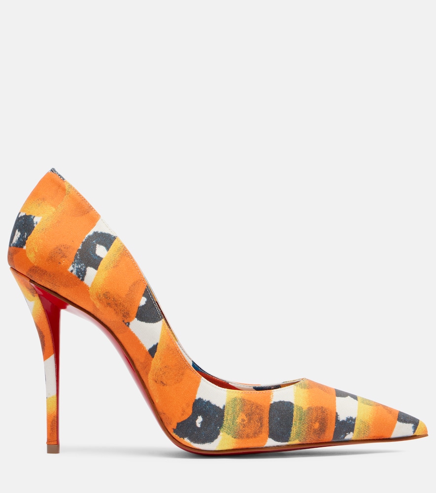  Christian Louboutin Christian Louboutin Miss Z 100 Printed Satin Crãªpe Pumps 