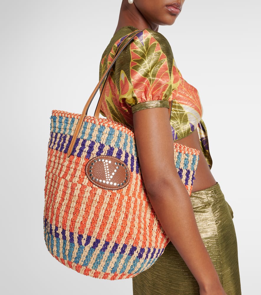 Valentino Garavani Garavani Raffia Shopping Bag Woman Multicolour Uni