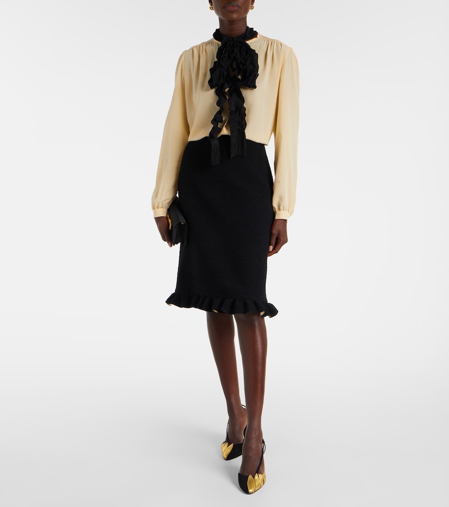 Valentino Ruffled silk crêpe de chine blouse