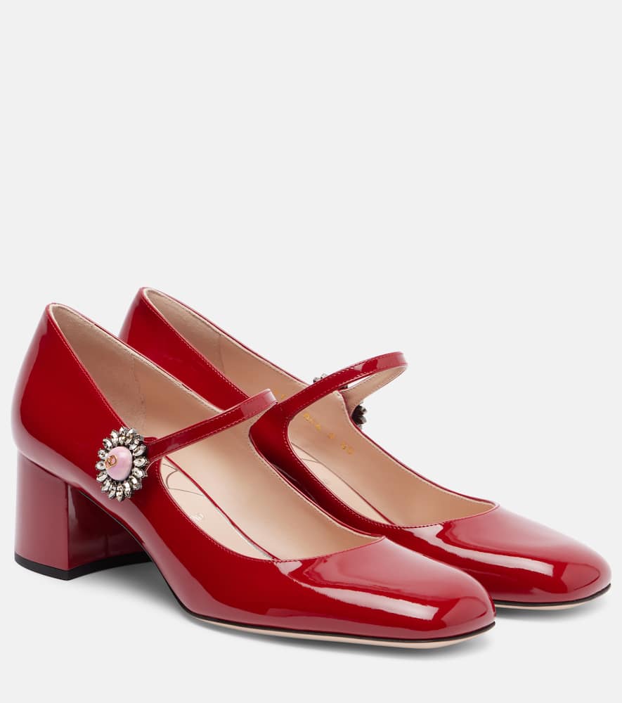 Valentino Garavani Preshoes Patent Leather Pumps In Red
