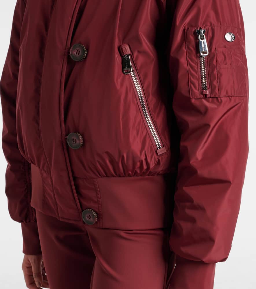Goldbergh Jeanne Faux Fur-trimmed Ski Jacket In Burgundy