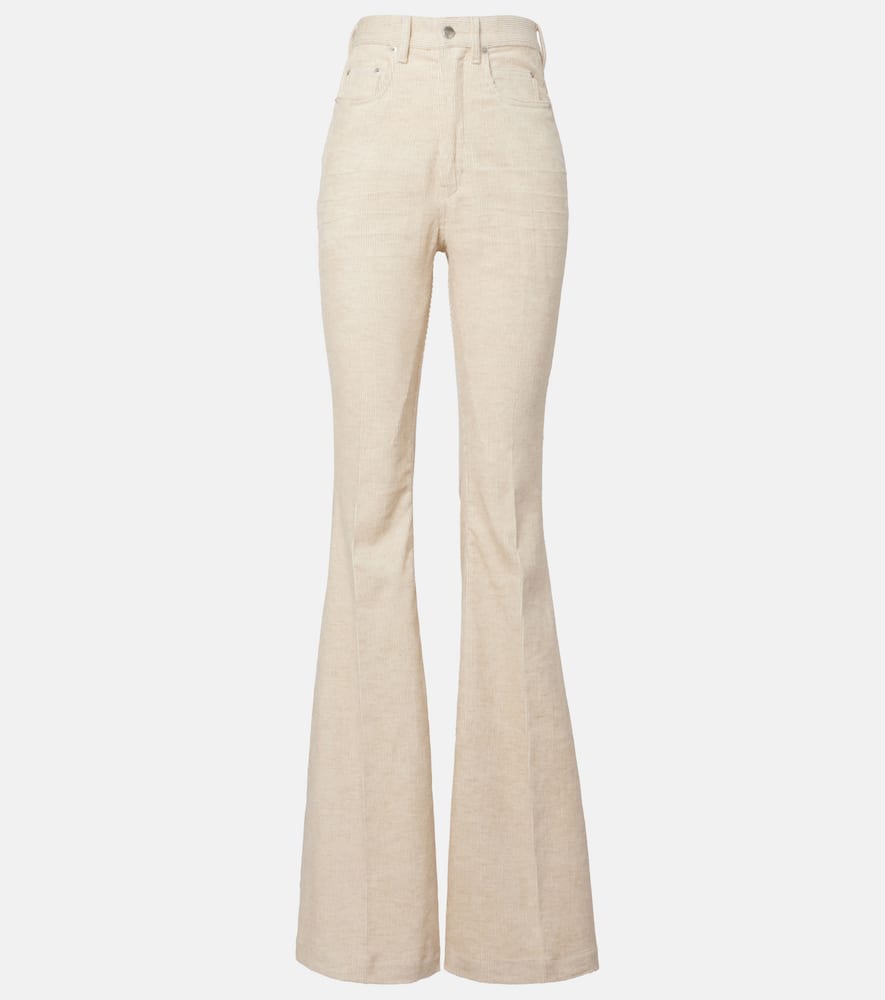 Bolan cotton and linen bootcut jeans