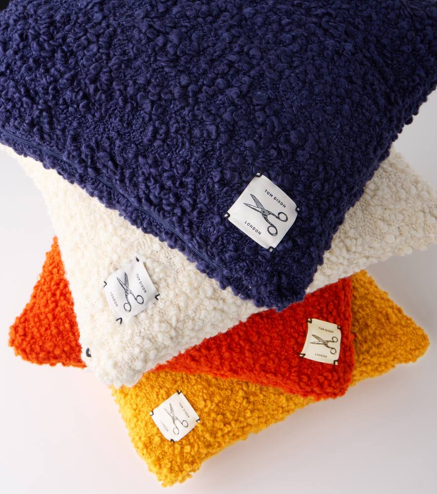 Tom Dixon Bobble Bouclé Cushion In Blue