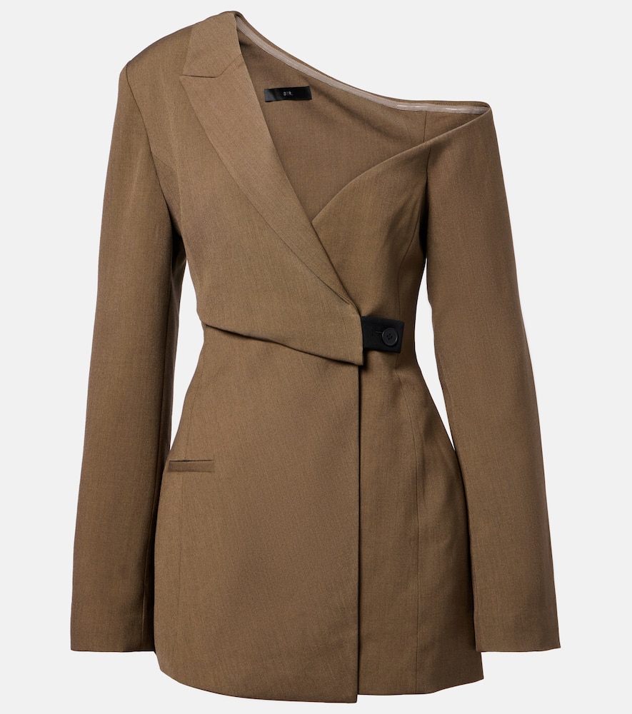 Sir Sartoria Asymmetric Minidress In Brown