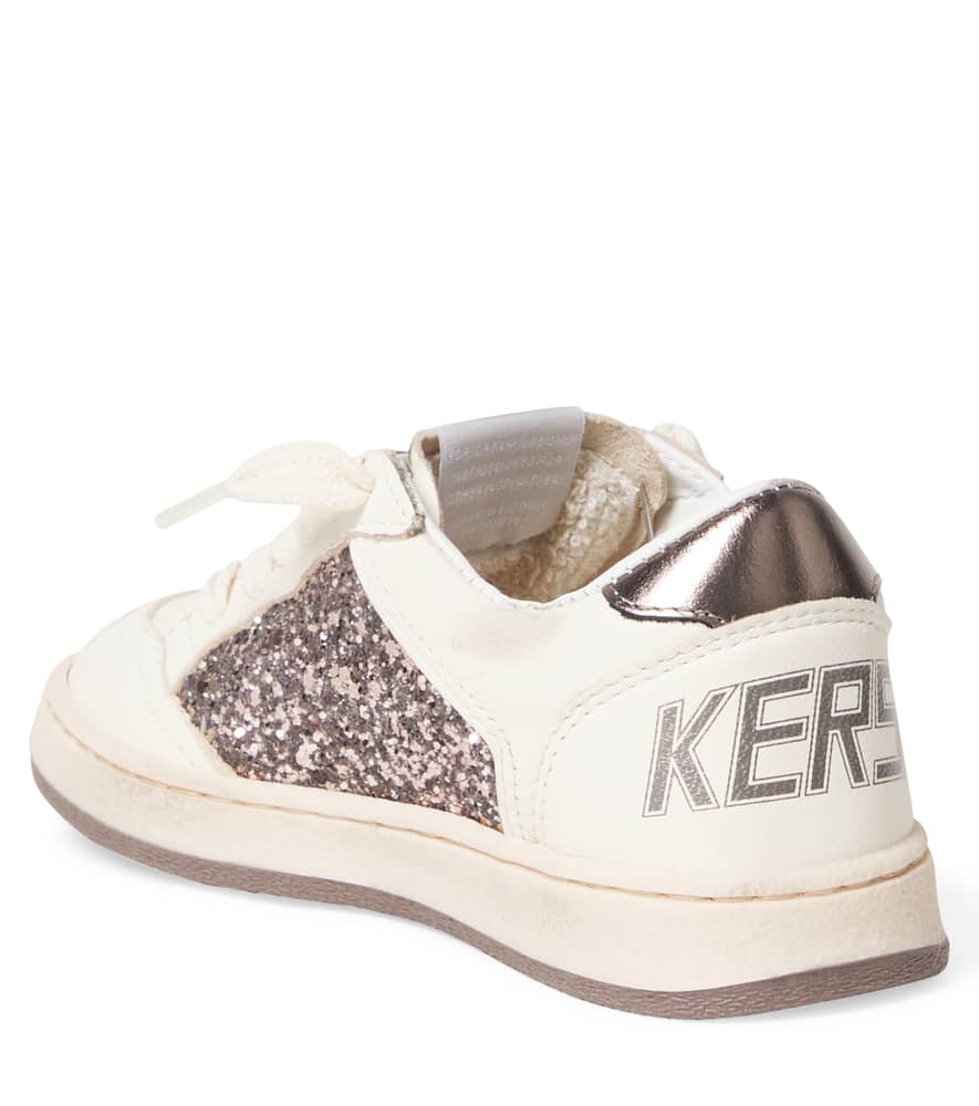 Golden Goose Ball Star Glitter Leather Sneakers In Multi