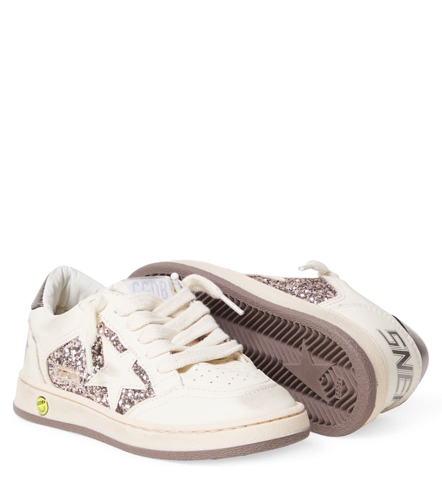 Golden Goose Ball Star Glitter Leather Sneakers In Multi