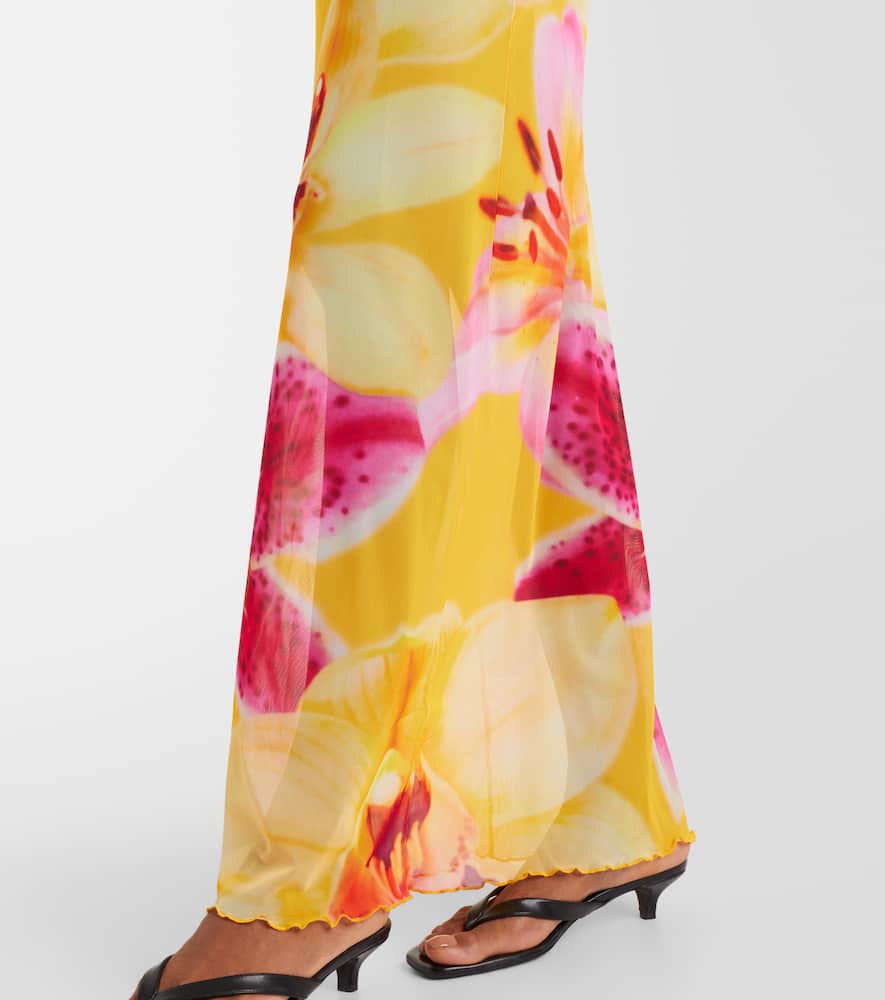 Same Floral Mesh Maxi Dress In Multi