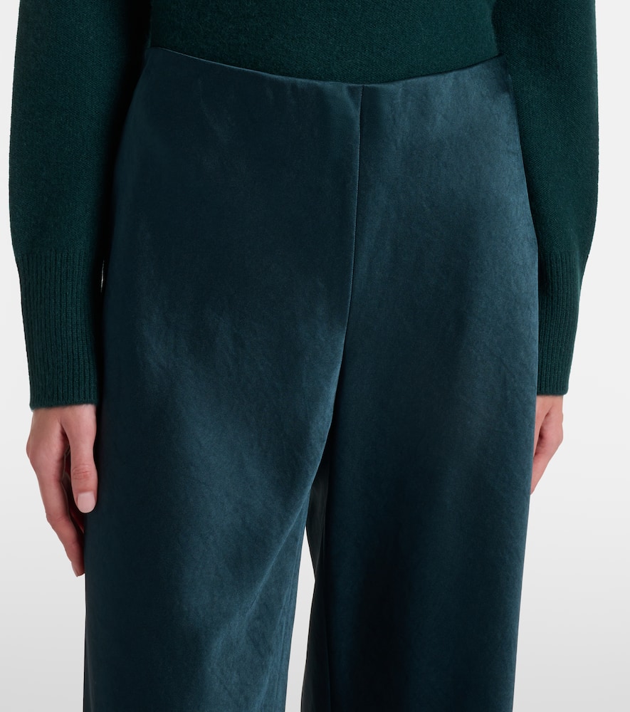 Vince Fluid High Waist Straight Leg Pants In Green