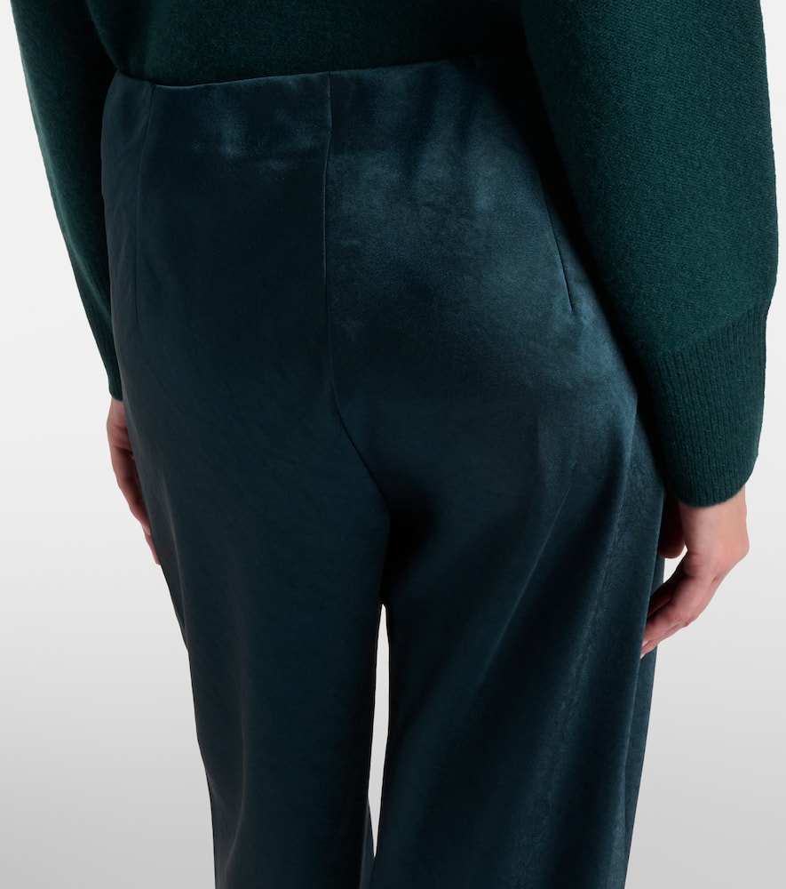 Vince Fluid High Waist Straight Leg Pants In Green