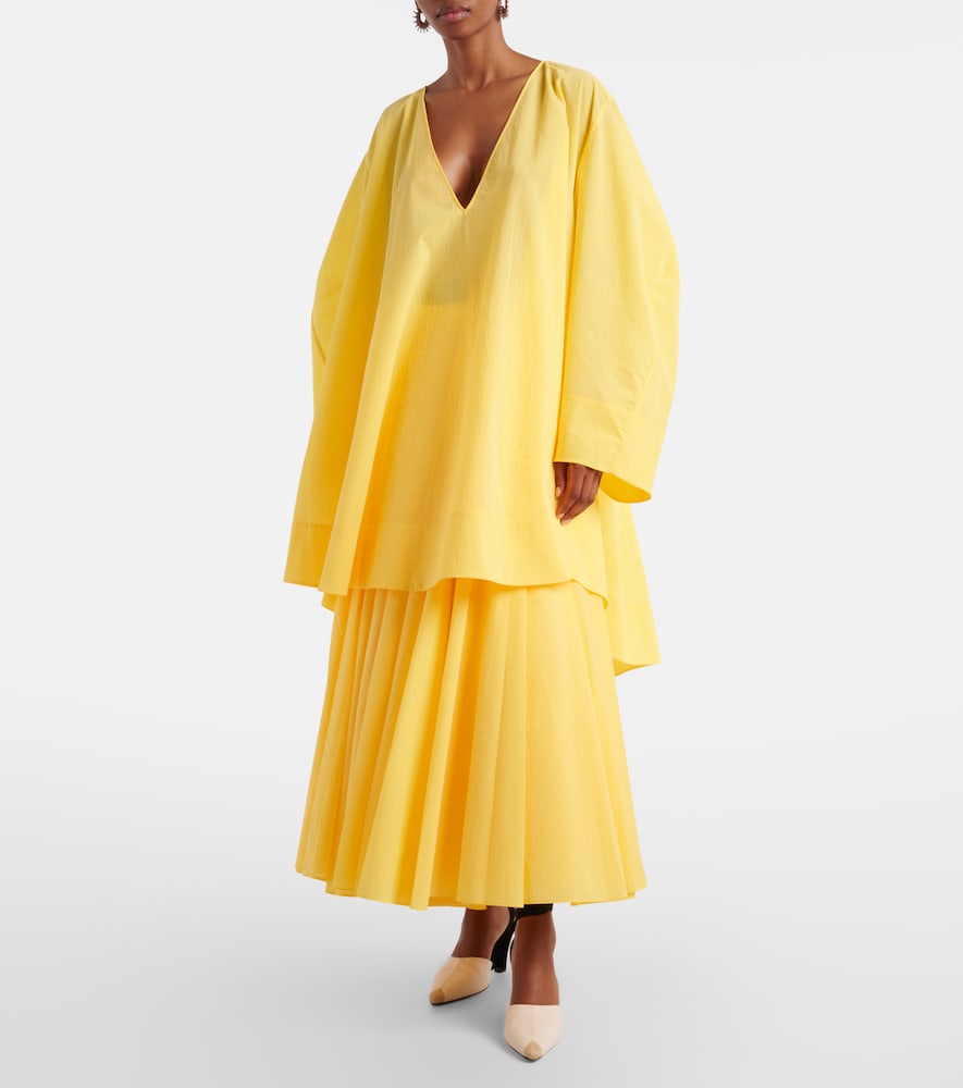 Jacquemus Paysan asymmetric cotton-blend midi skirt
