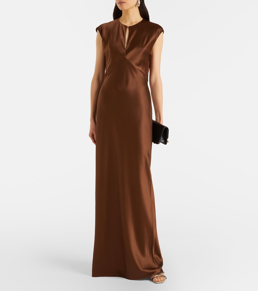  Veronica Beard Veronica Beard Nelzy Silk-blend Satin Maxi Dress 