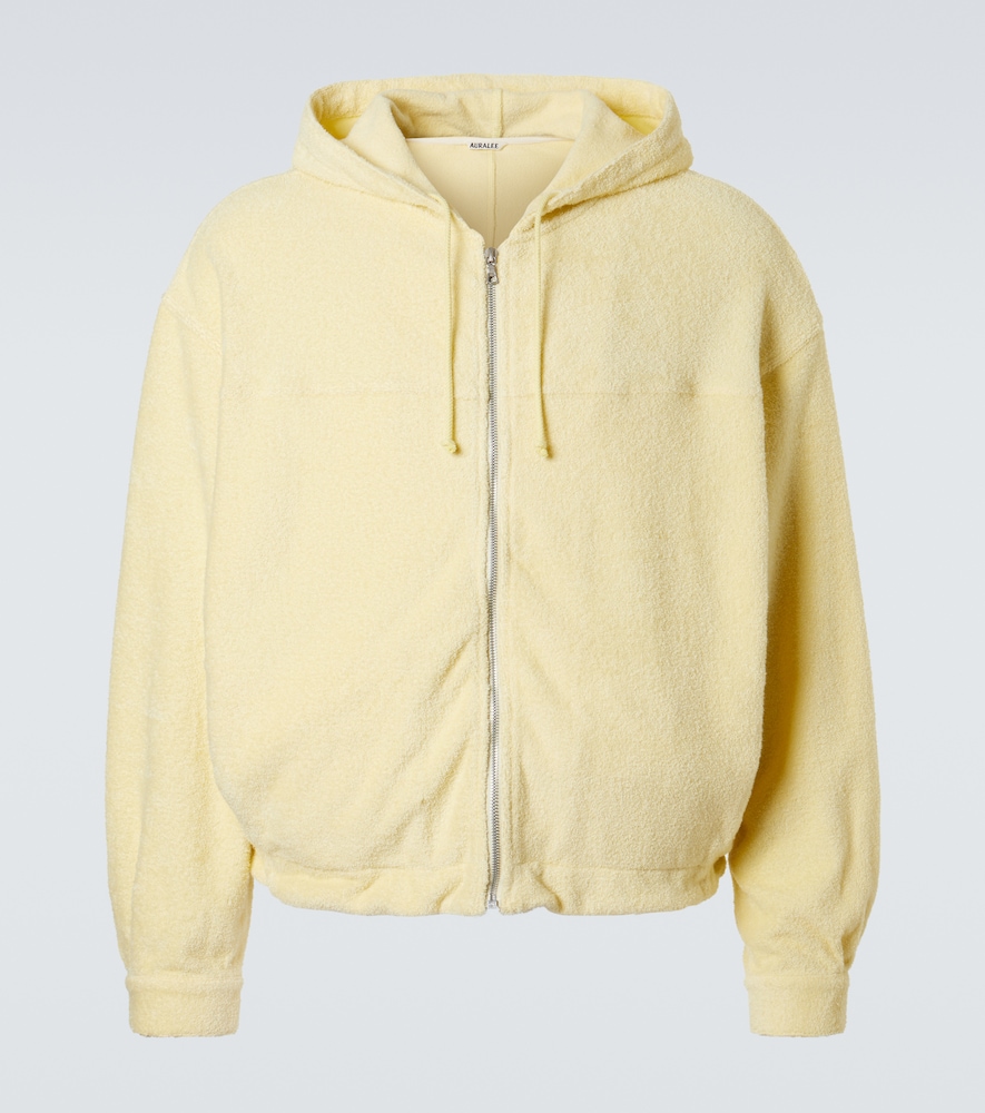 Auralee Cotton-blend pile zip-up hoodie　Auralee コットンブレンドパイルジップアップパーカー Auralee