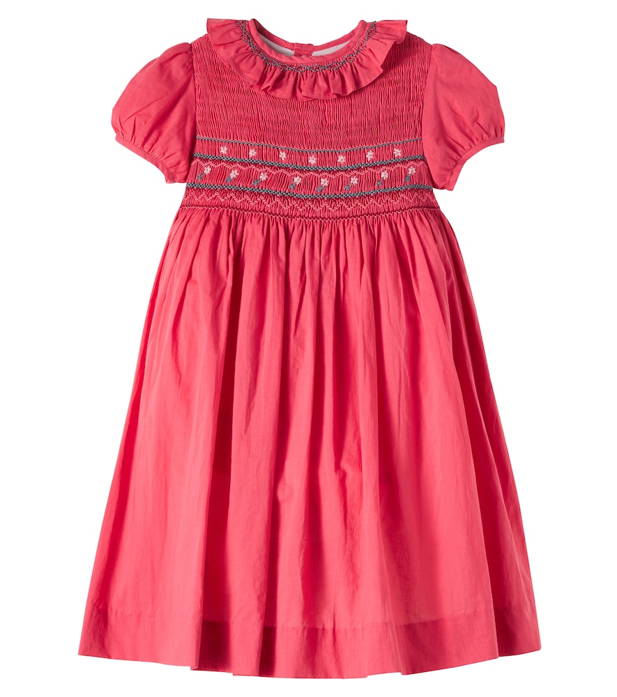 Pepa London Embroidered Smocked Cotton Dress