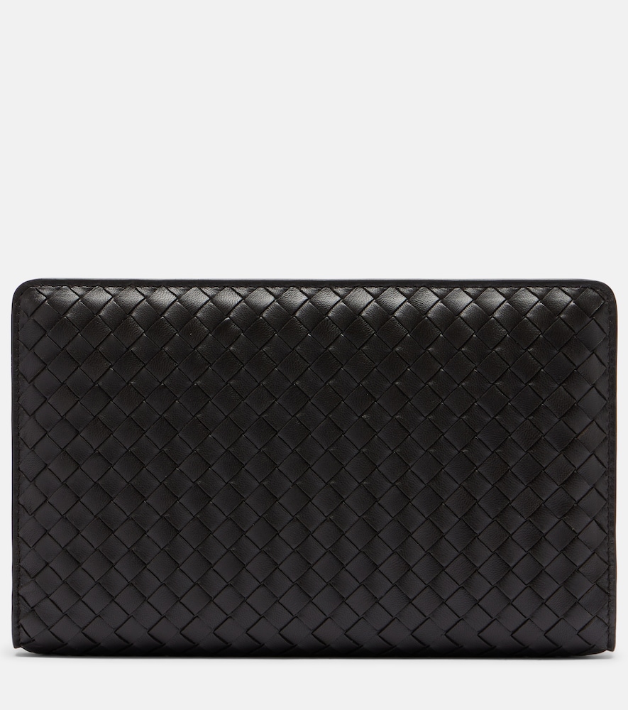 Bottega Veneta Agenda Intrecciato leather clutch