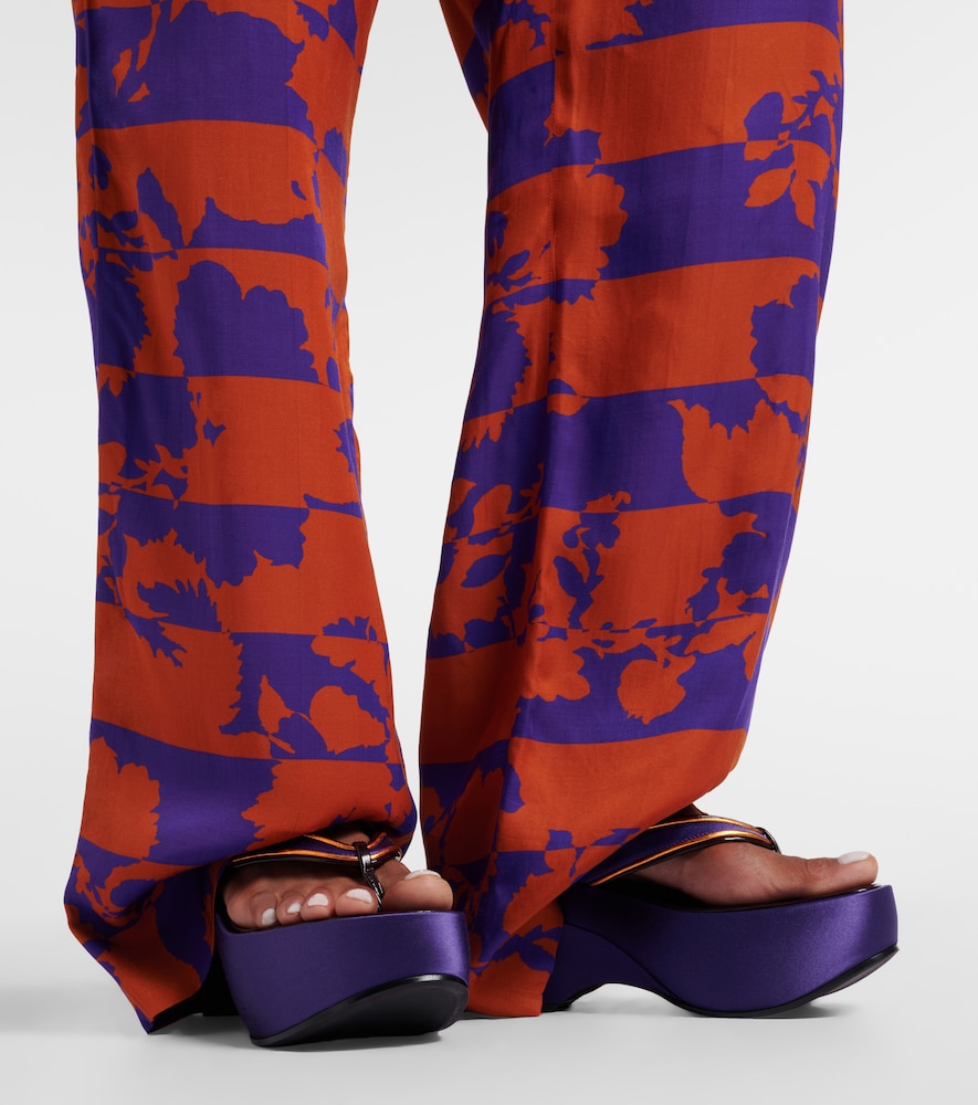 Dries Van Noten Satin thong sandals