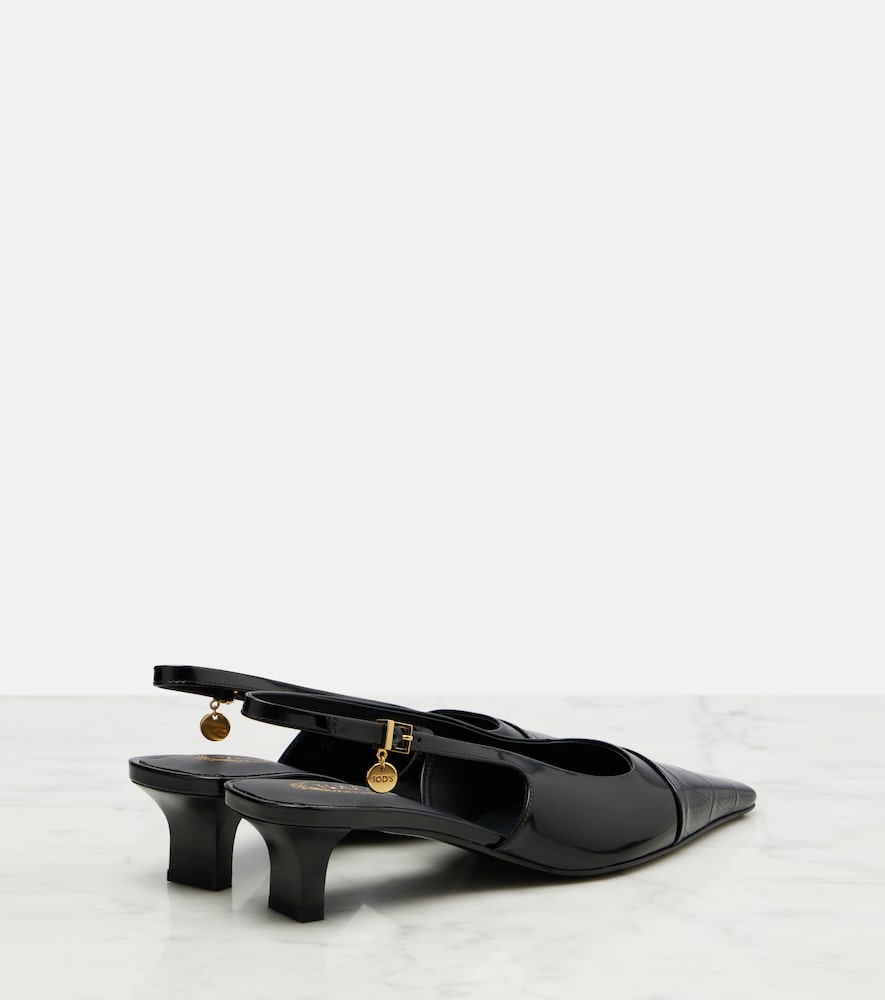 Croc-Effect Slingback