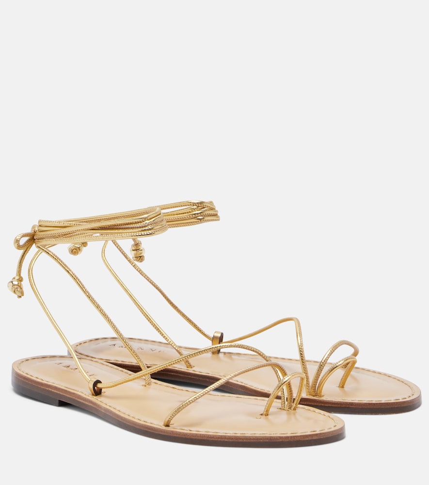 Sandalen Karima aus Metallic-Leder