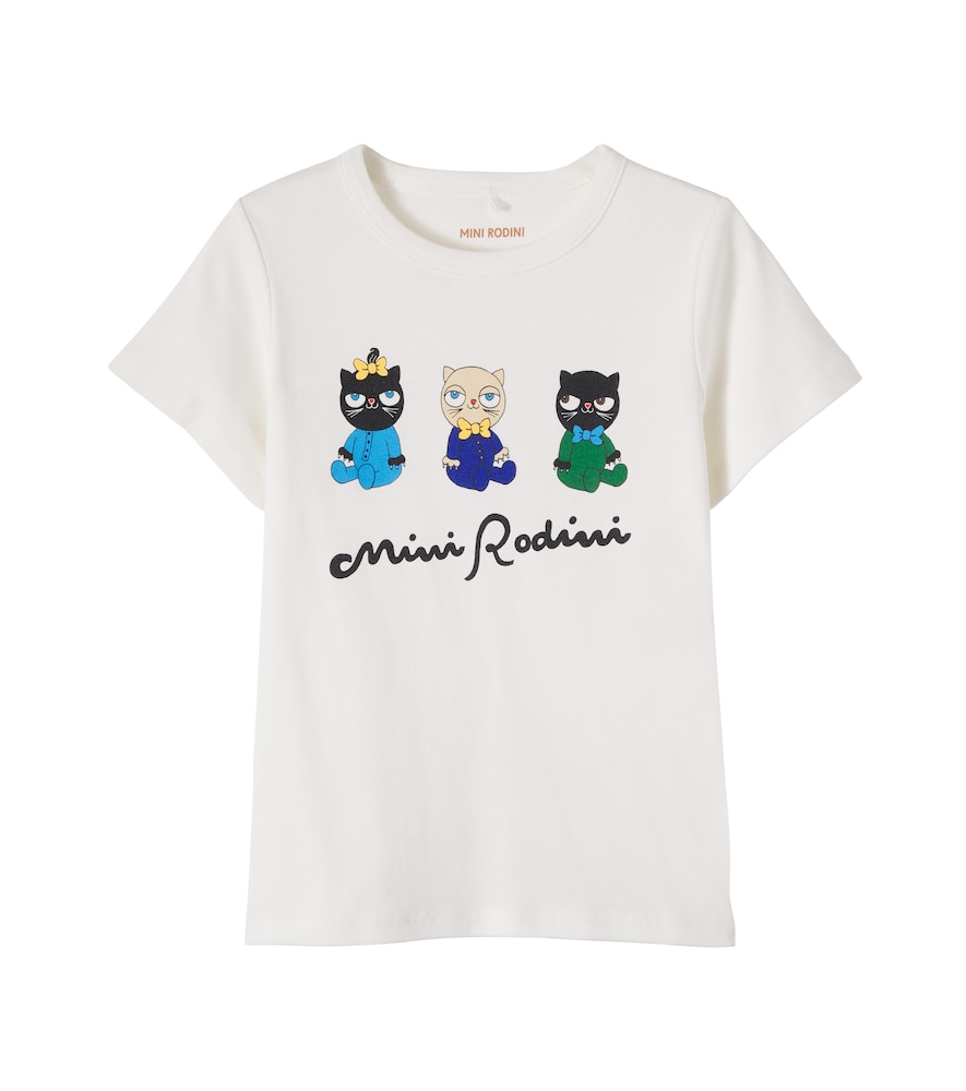 T-shirt in jersey di cotone con stampa