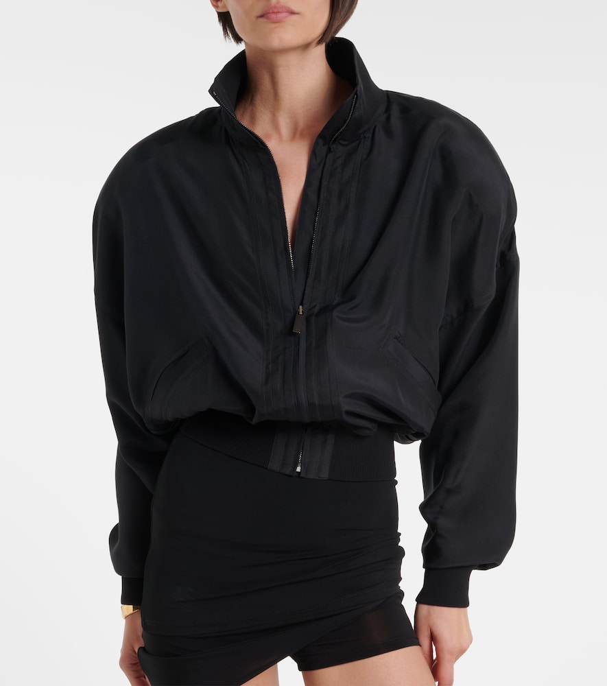 Gucci Silk poplin bomber jacket