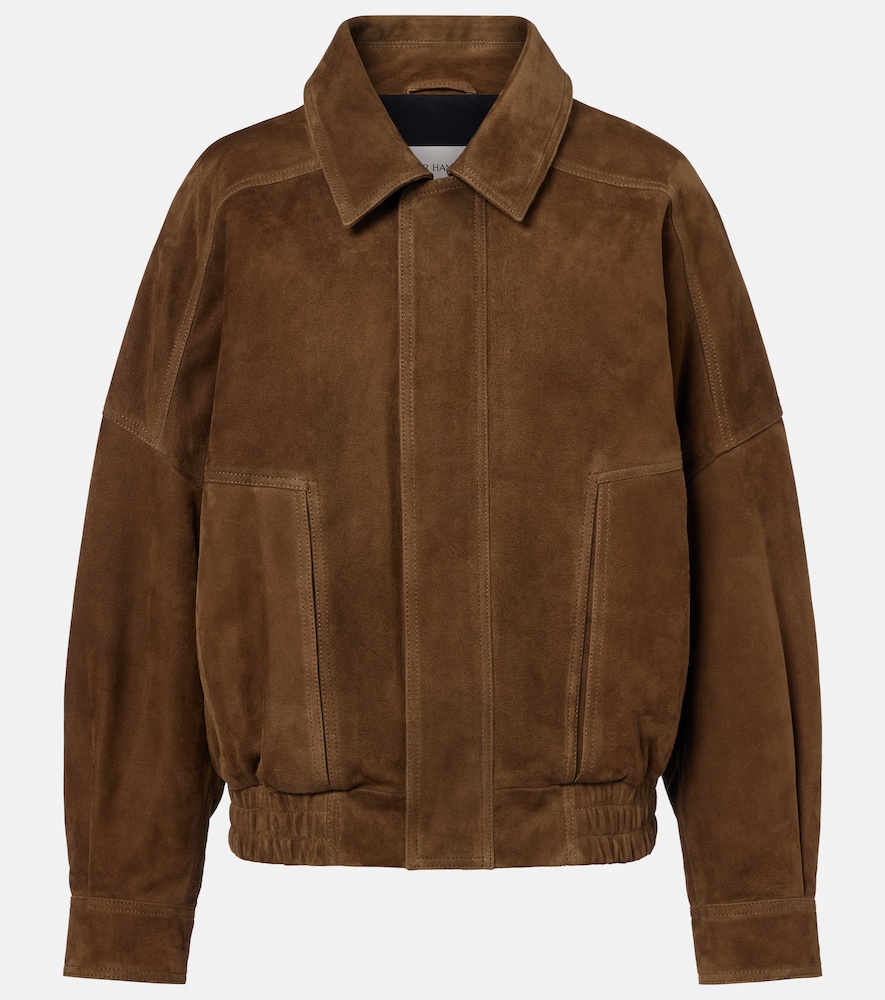 Nour Hammour Dalma suede blouson jacket