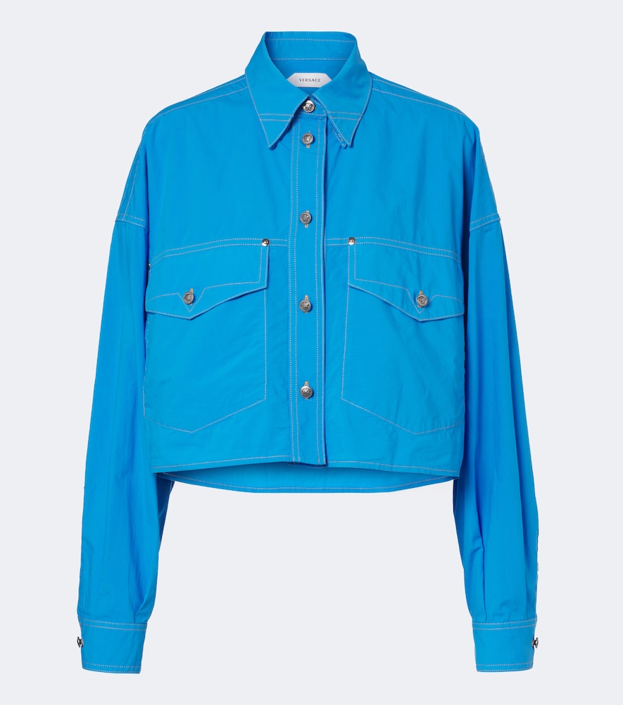 Versace Cropped cotton poplin shirt | Thumbnail 8 Versace Cropped cotton poplin shirt | Thumbnail 8