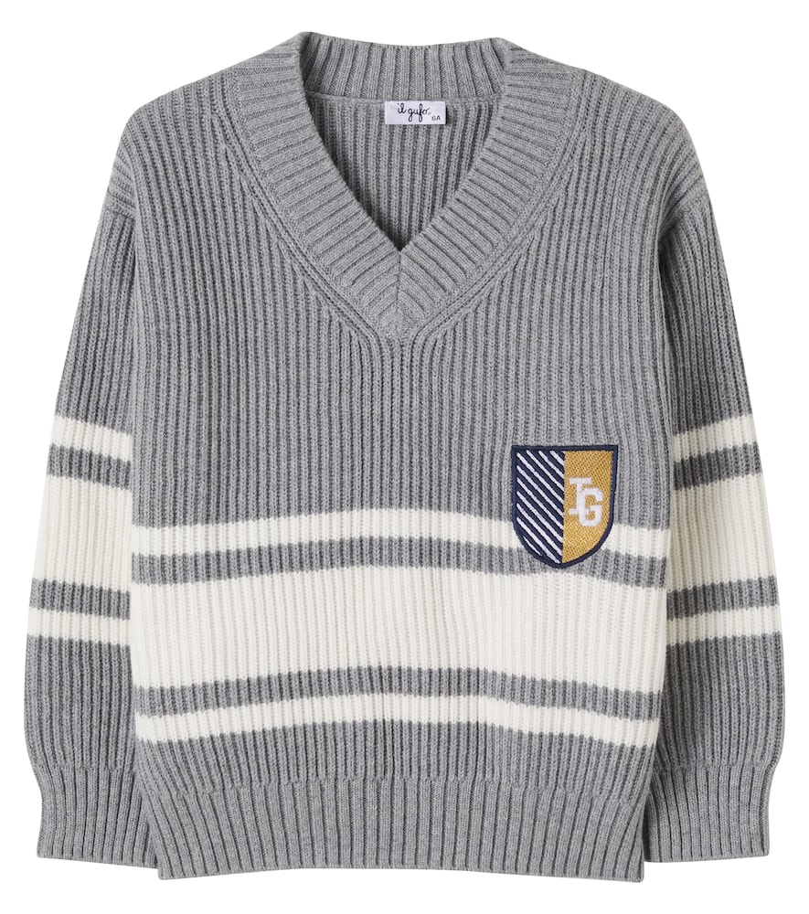 Il Gufo Grey Striped Cotton Sweater Y Size 12 - Mytheresa