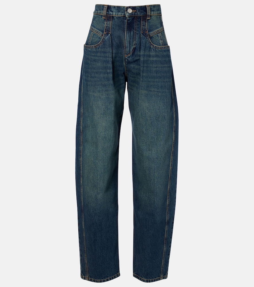 Isabel Marant Women's Blue Lishaga Barrel-Leg Jeans UK Size 8 - Mytheresa