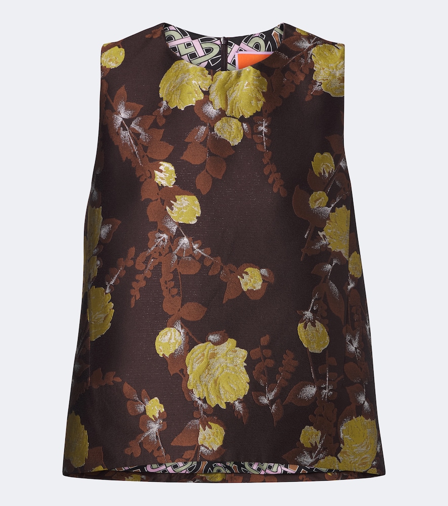 Top Devon in jacquard floreale