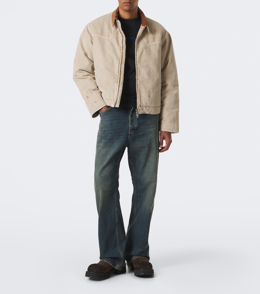 Corduroy-Trimmed Cotton Jacket
