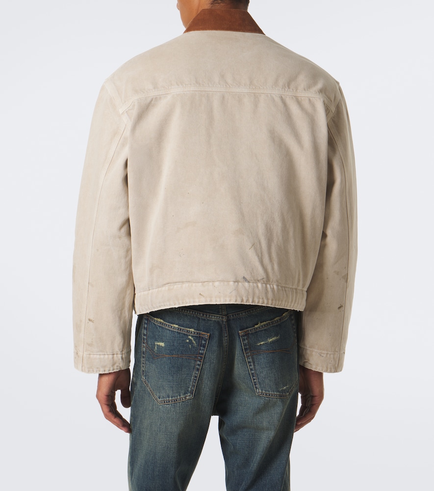 Corduroy-Trimmed Cotton Jacket