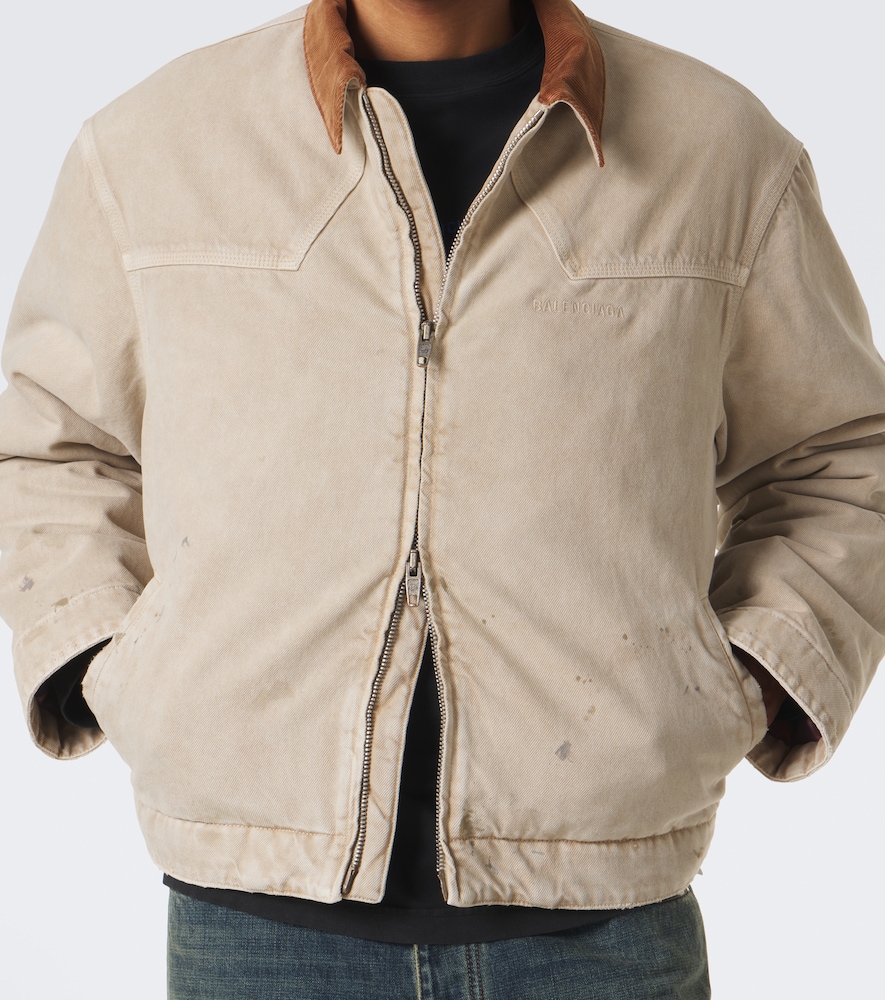 Corduroy-Trimmed Cotton Jacket